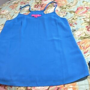 Lily Pulitzer silk top with Mesmerize capris